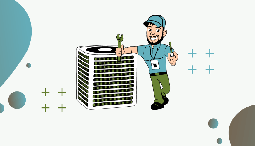 smiling tradesman cartoon image