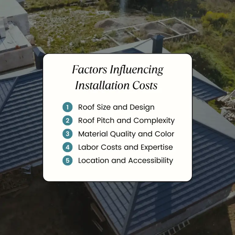 factors influencing installation costs of colorbond roofing