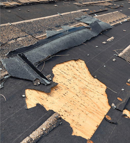 bad roof needing restoration