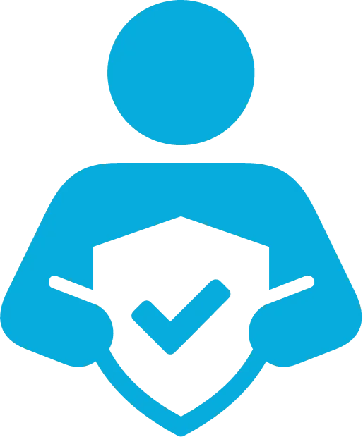 clipart of person holding check symbol