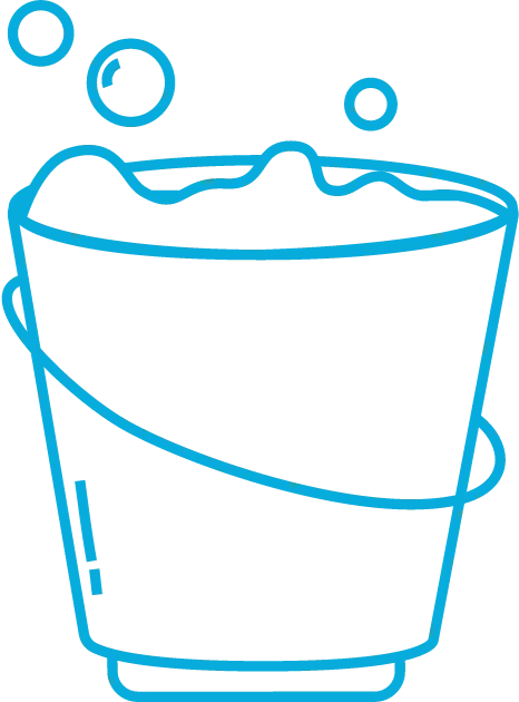 clipart of bucket with water