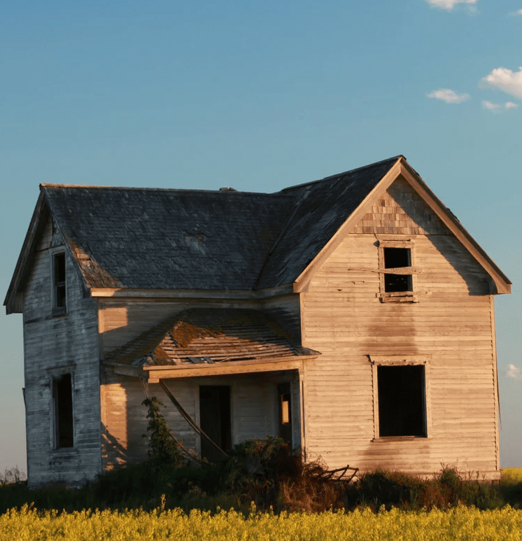 old home in a distance