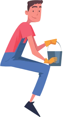 Cartoon roofer