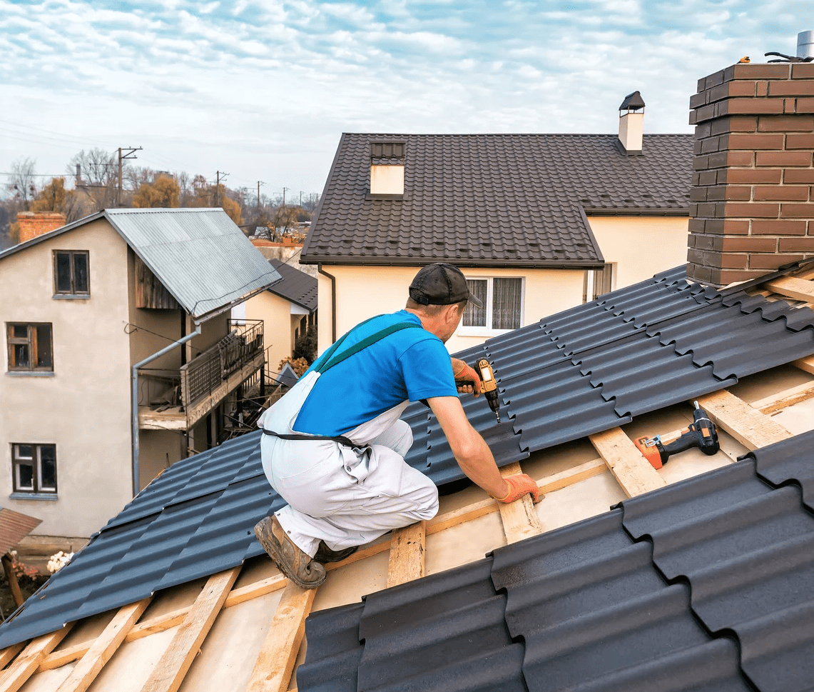 Roof undergoing restoration in hampton, Vic, Melbourne