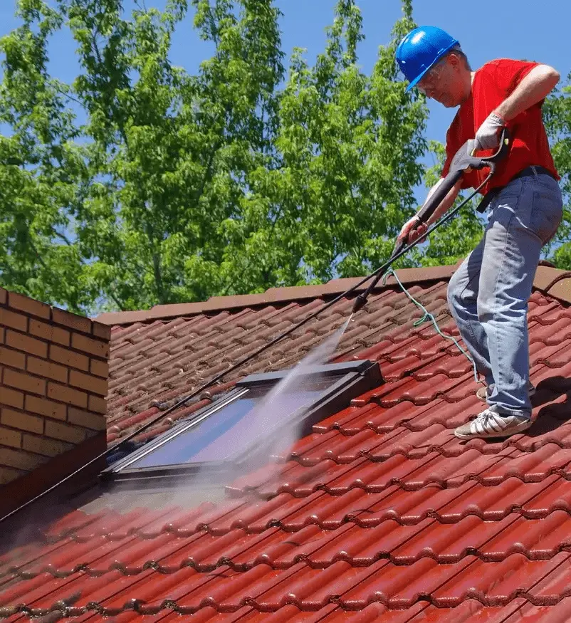 roof repairs ongoing on a colorbond roof