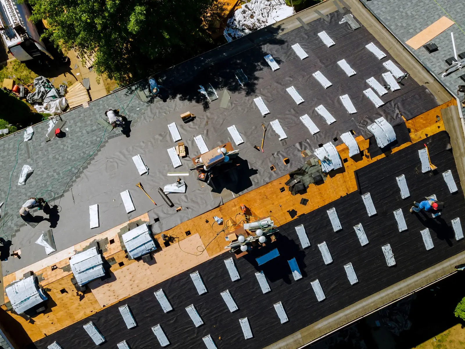 colorbond roofing service project by holymess repairs, then and now comparison.
